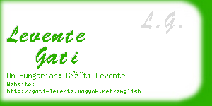 levente gati business card